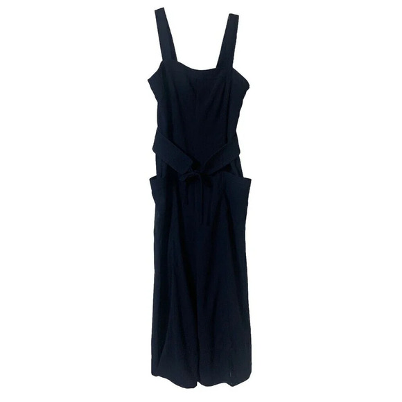 Joie Zephrine Cropped Wide-Leg Jumpsuit / Romper Dark Navy Size 4 Pockets (D20) - Picture 3 of 12